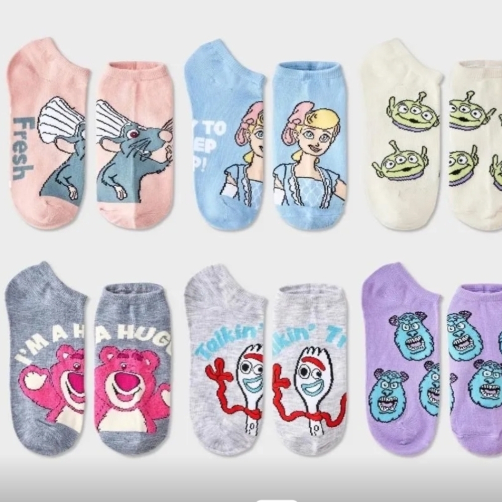 Disney/Pixar Gray and Purple socks , new